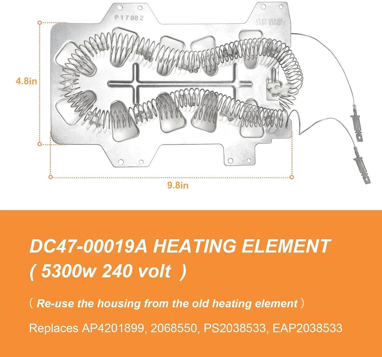 Dryer Heat Element Replace for Maytag 35001247 Samsung DC47-00019A new