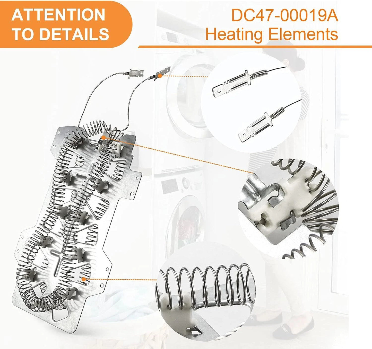 Dryer Heat Element Replace for Maytag 35001247 Samsung DC47-00019A new