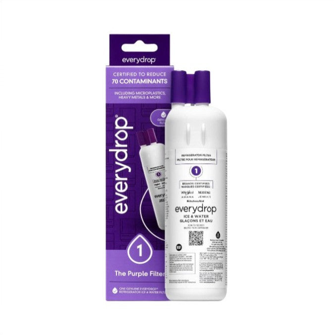 everydrop water filter with packaging on a white background