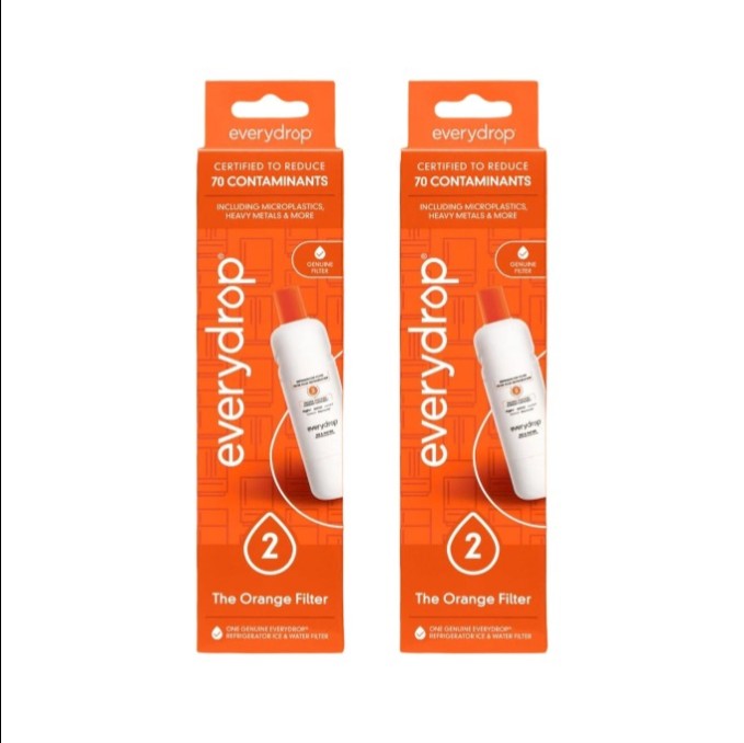 Two orange Everydrop filter replacement boxes shown side by side on a white background.