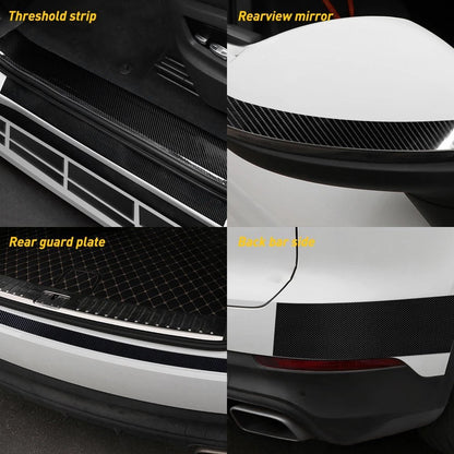 Car Door Sill Protector Scuff Cover – Carbon Fiber Anti-Scratch Protection Strip