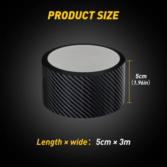 Car Door Sill Protector Scuff Cover – Carbon Fiber Anti-Scratch Protection Strip