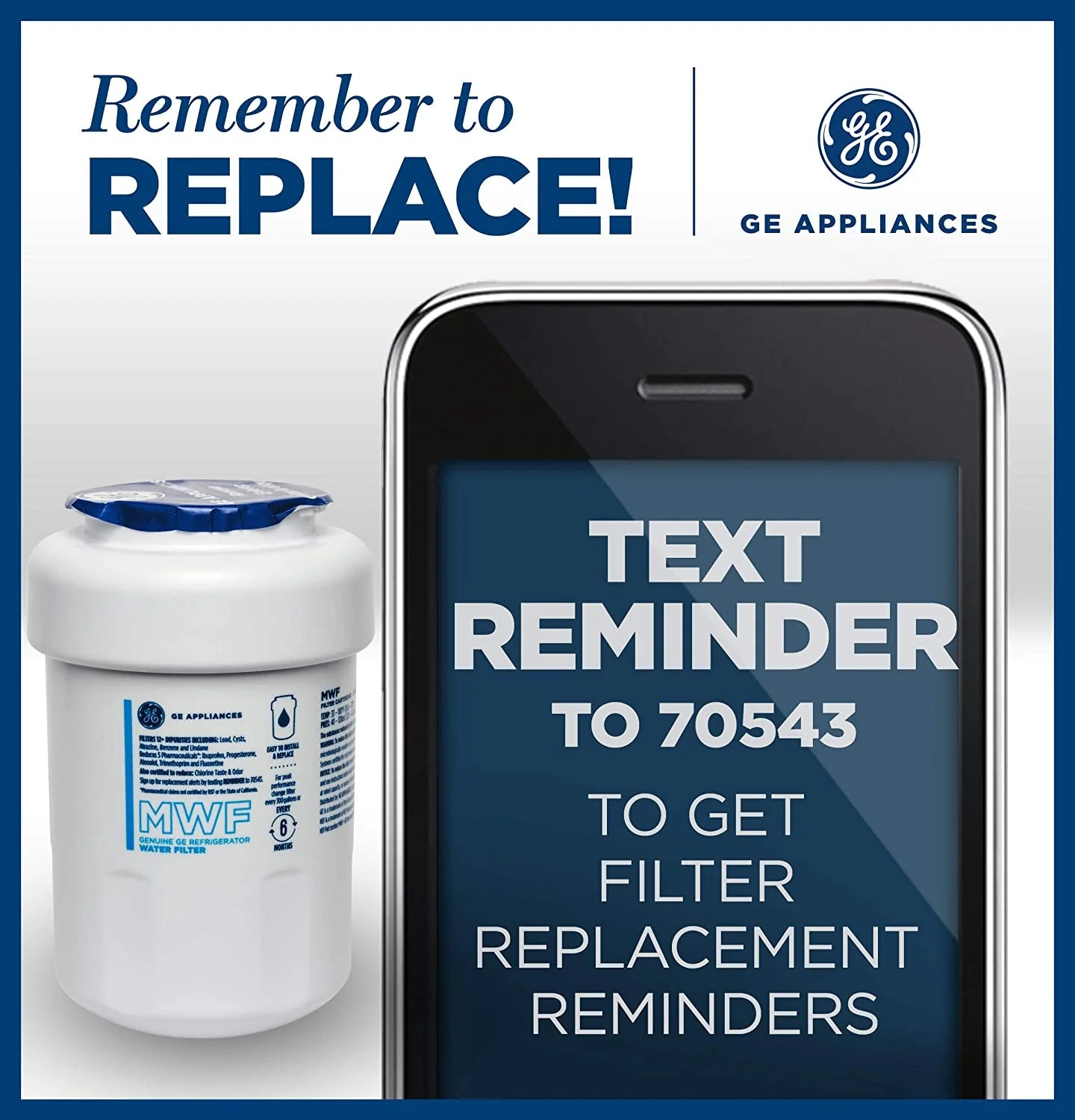GE MWF Water Filter Replacement – Fits GE MWF, GWF, GWFA Refrigerators